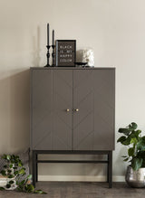 Webster Sideboard, Gray MDF and rubber wood