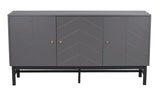 Webster Sideboard, Gray MDF and rubber wood, L169