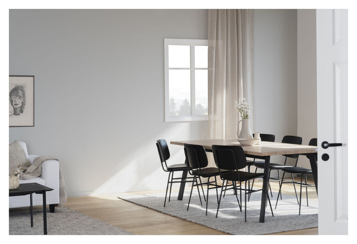 Winnipeg Dining Table, White Pigment/Black, 200x100