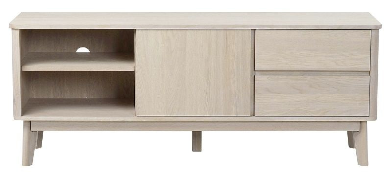 Yumi TV Table, White Washed Oak