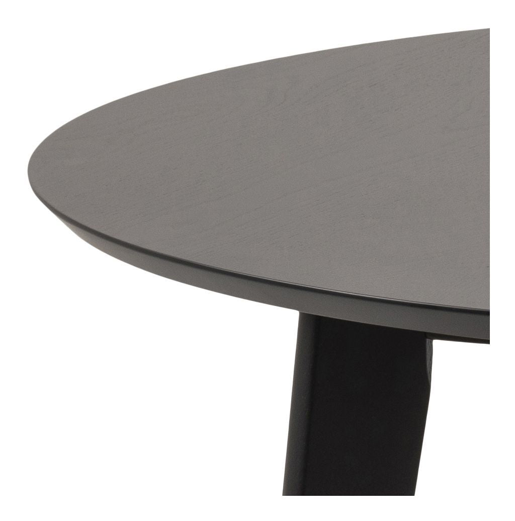 Roxby Dining Table, Black-stained, Ø105