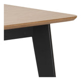 Roxby Dining table, Black painted oak veneer/rubber wood, 120x80