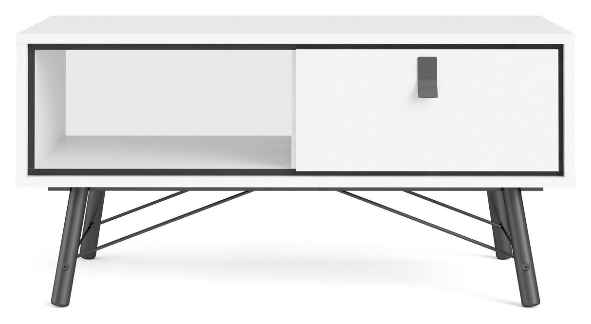 Ry Coffee table with 1 drawer - Mat White