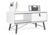 Ry Coffee table with 1 drawer - Mat White