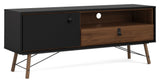 Ry TV Table - Walnut look/Mat Black