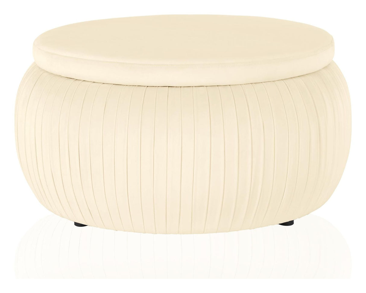 Sapphire Ottoman w. storage, Cream