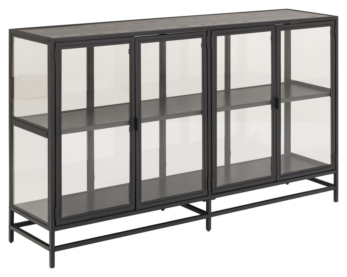 Seaford Vitrine 152x35x86 Black