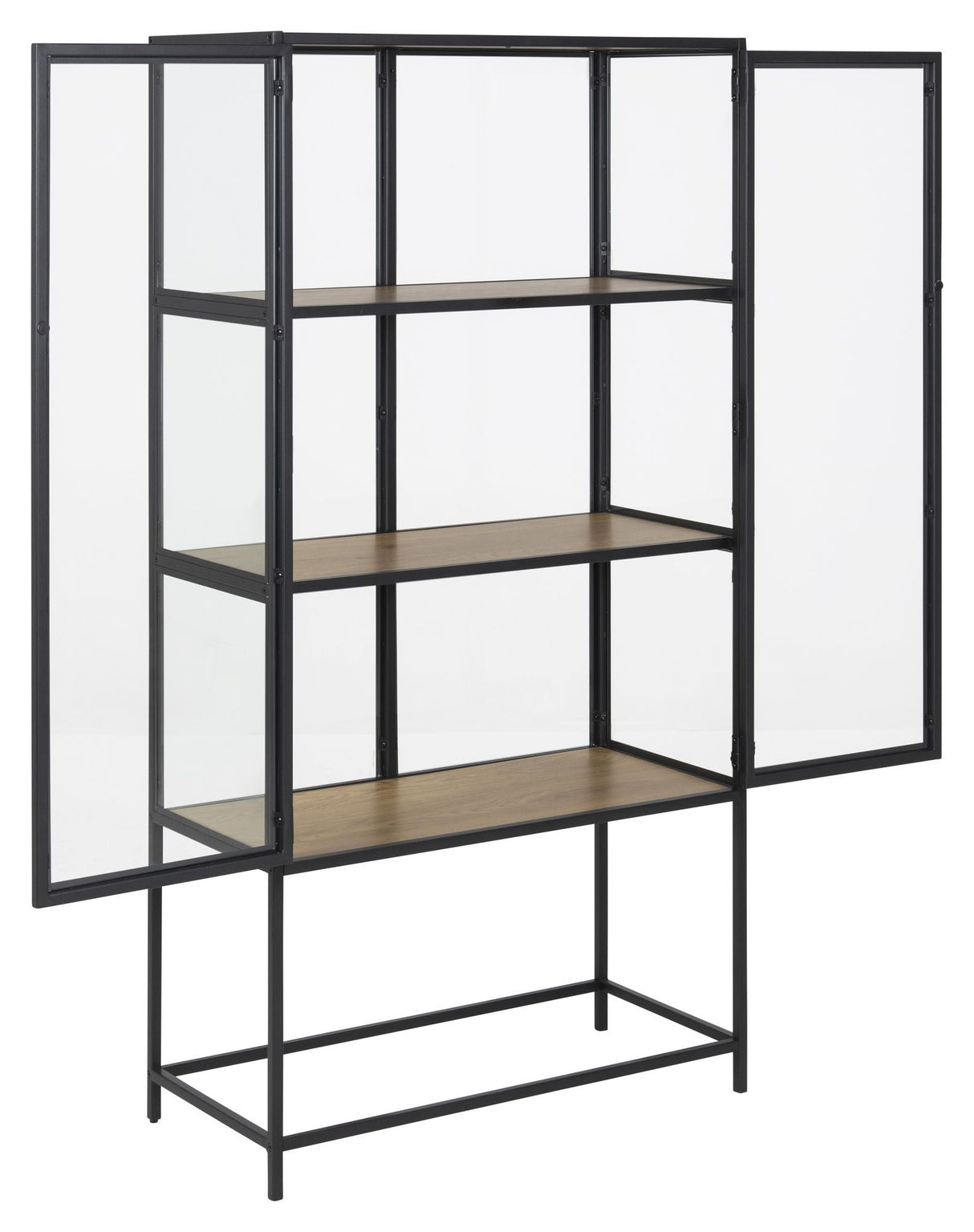 Seaford Wine Cabinet, Black/Nature