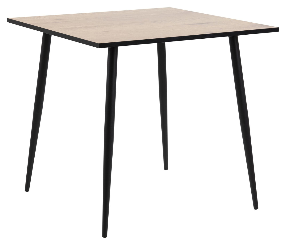 Selma Dining table 80x80, Melamine wild oak/Black edge