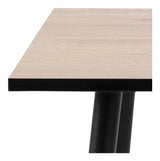 Selma Dining table 80x80, Melamine wild oak/Black edge