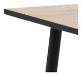 Selma Dining table 80x80, Melamine wild oak/Black edge