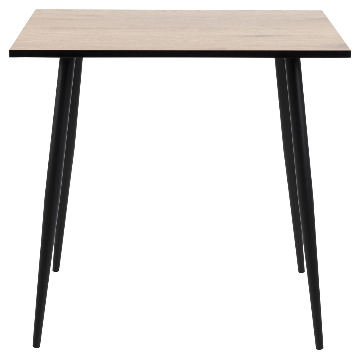 Selma Dining table 80x80, Melamine wild oak/Black edge