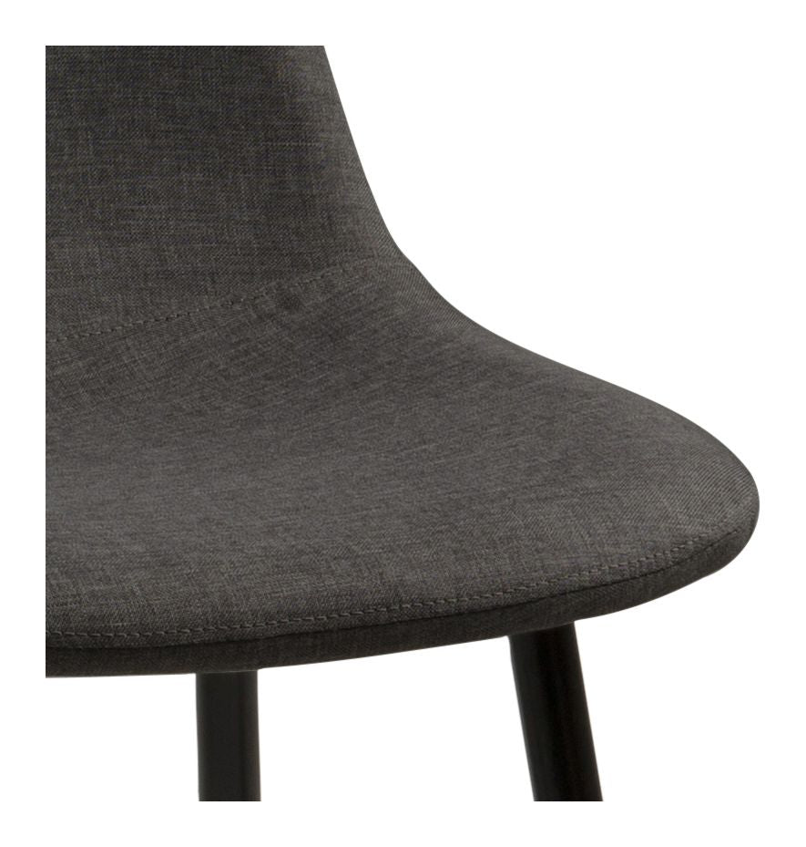 Selma Dining chair, Dark gray with black legs