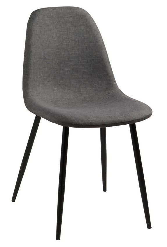 Selma Dining chair, Dark gray with black legs