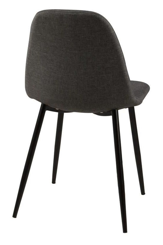 Selma Dining chair, Dark gray with black legs