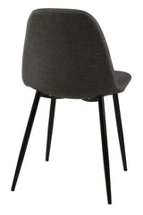 Selma Dining chair, Dark gray with black legs