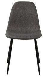 Selma Dining chair, Dark gray with black legs