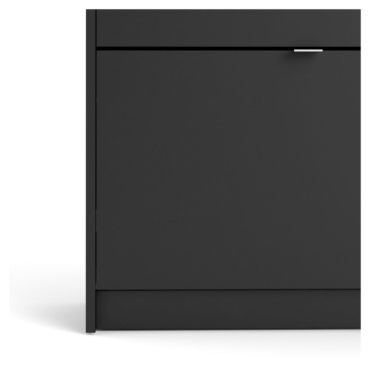 Shoes Shoe cabinet 2 folding doors with 2 compartments - Mat Black