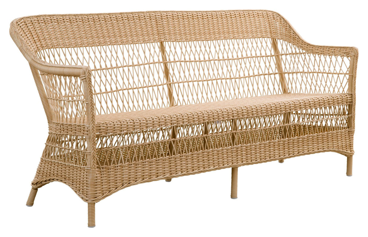 Charlot Exterior 3-seater Wicker Bed, Alu/Nature