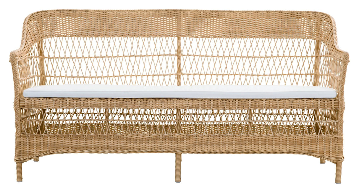 Charlot Exterior 3-seater Wicker Bed, Alu/Nature