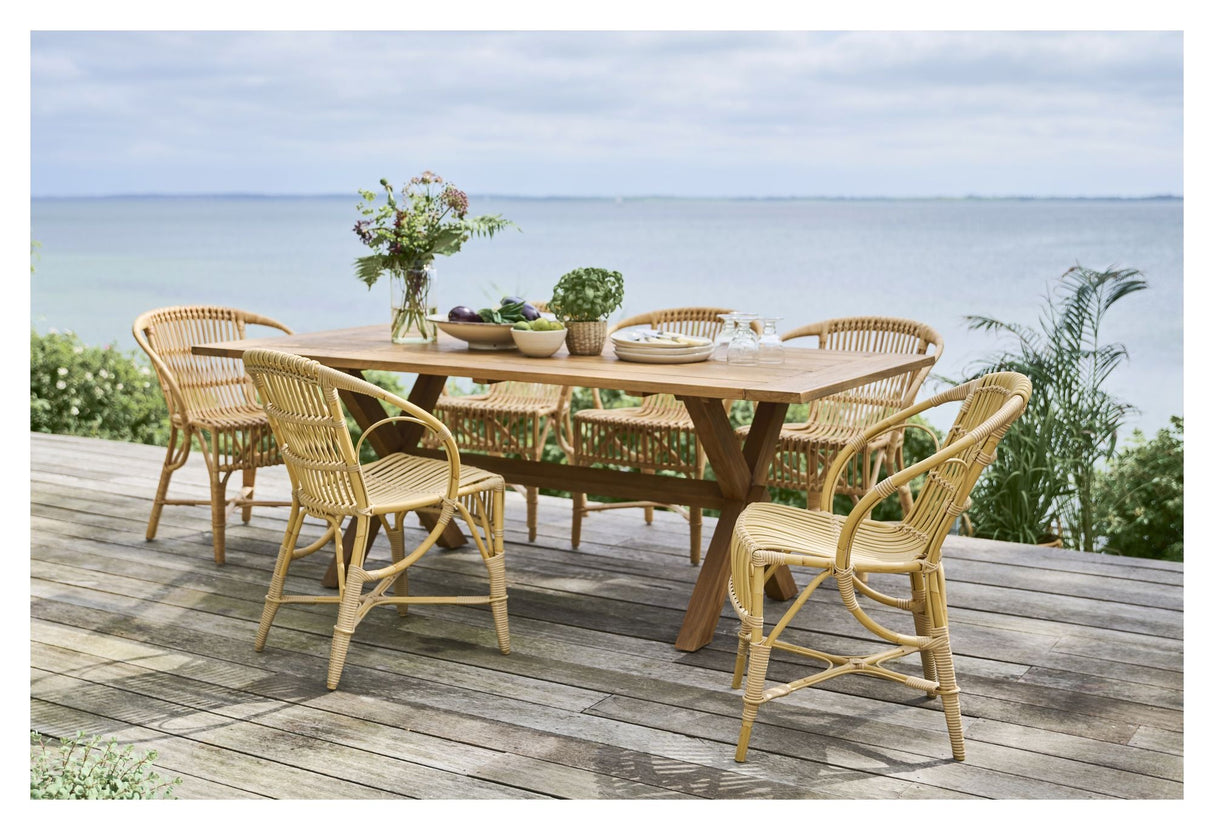 Colonial Exterior Garden Table, Teak 200x100