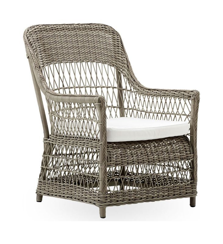 Dawn Exterior Wicker Chair, Antique Gray