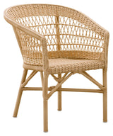 Emma Exterior Wicker Chair w/armrests, Nature