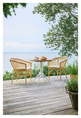 Emma Exterior Wicker Chair w/armrests, Nature