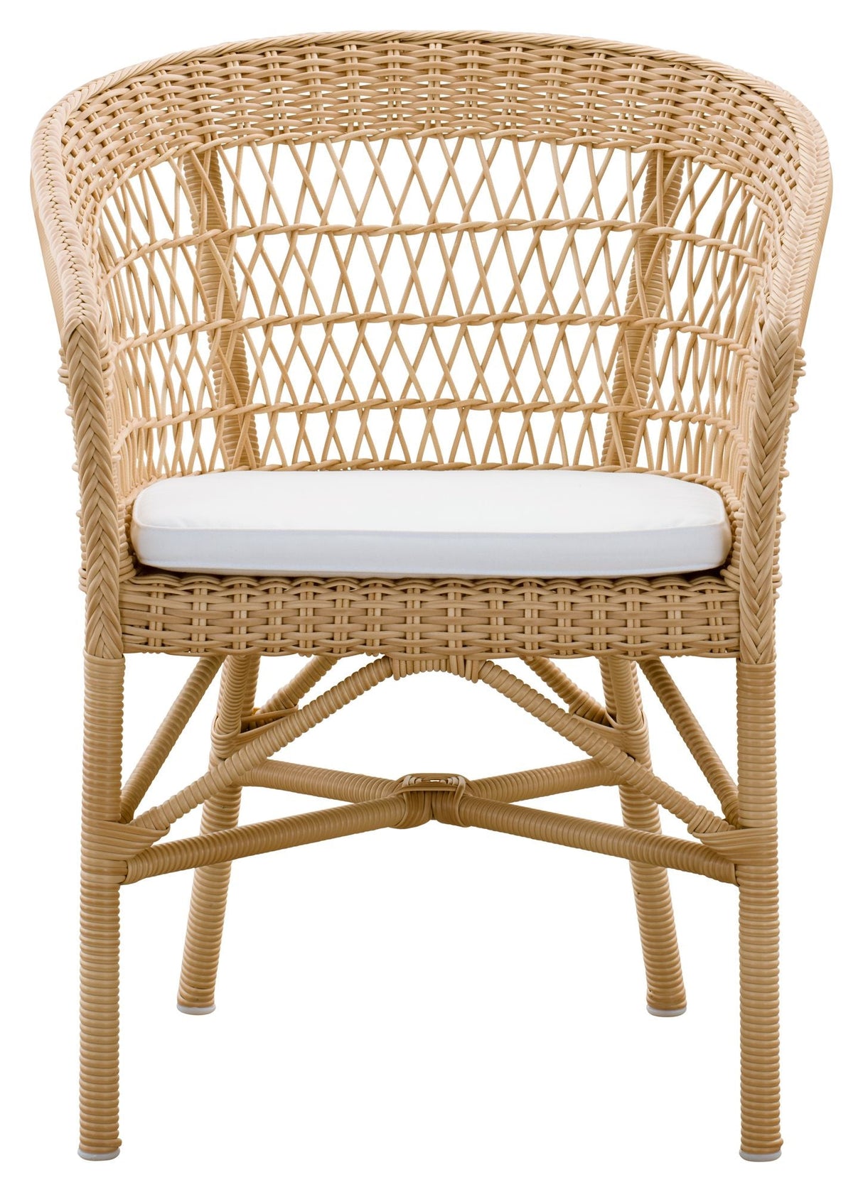 Emma Exterior Wicker Chair w/armrests, Nature