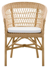 Emma Exterior Wicker Chair w/armrests, Nature