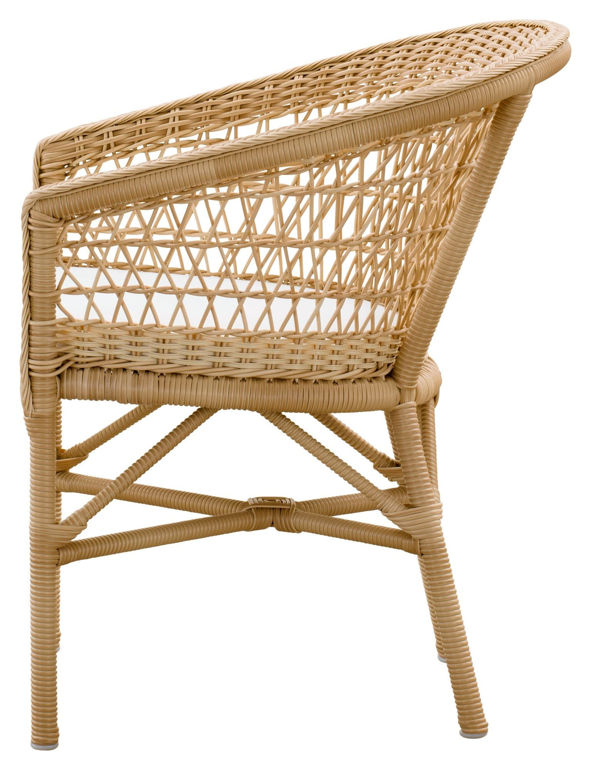 Emma Exterior Wicker Chair w/armrests, Nature