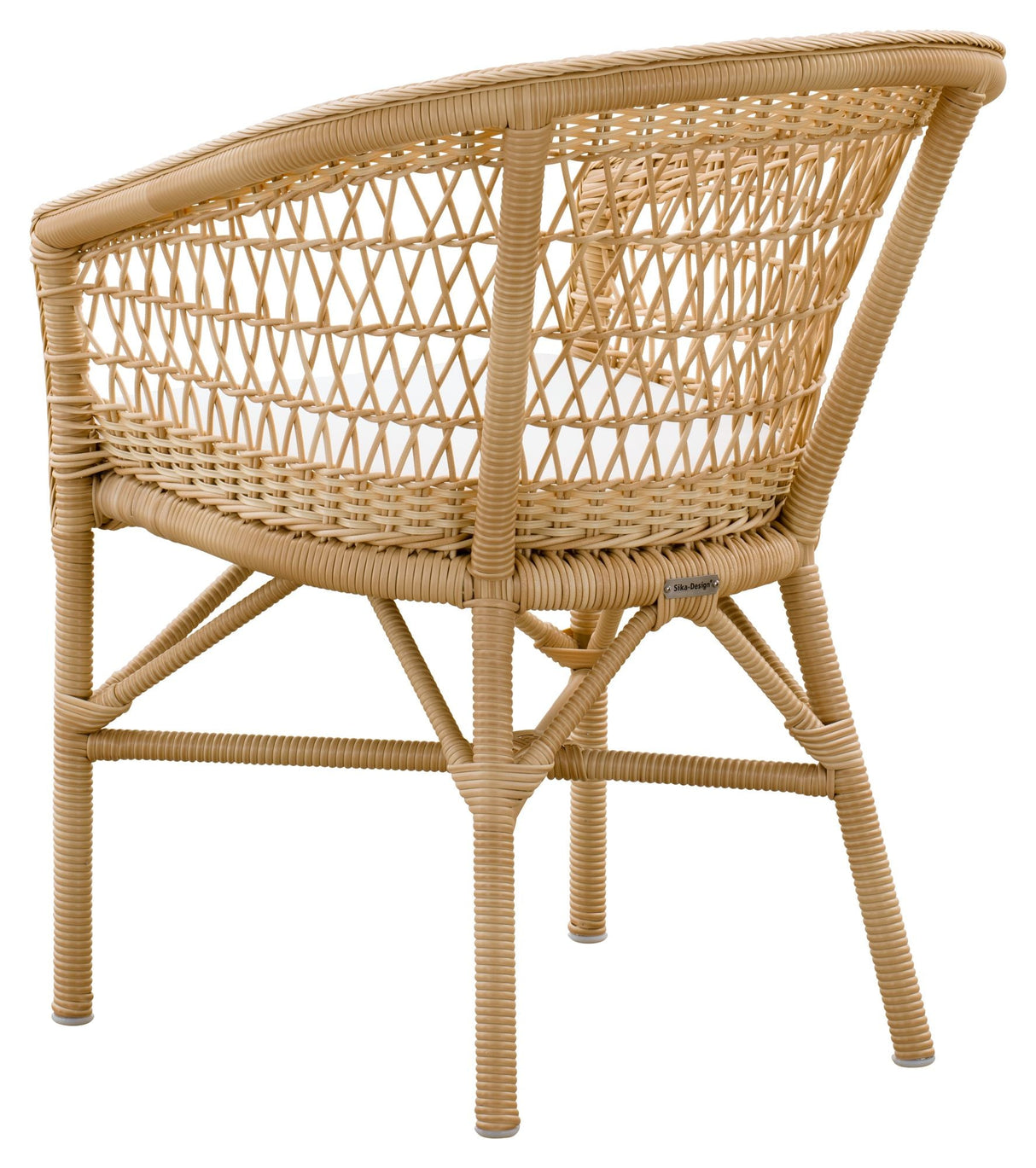 Emma Exterior Wicker Chair w/armrests, Nature