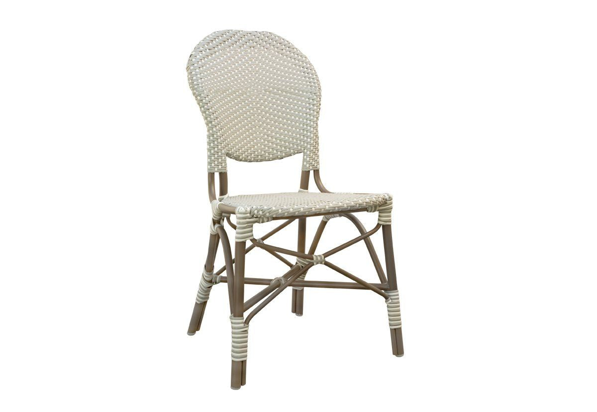 Isabell Exterior Garden Chair, Gray/White