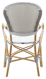 Isabell Garden Chair, White w/cappuccino dot