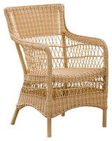 Marie Exterior Wicker Chair w/armrests, Nature