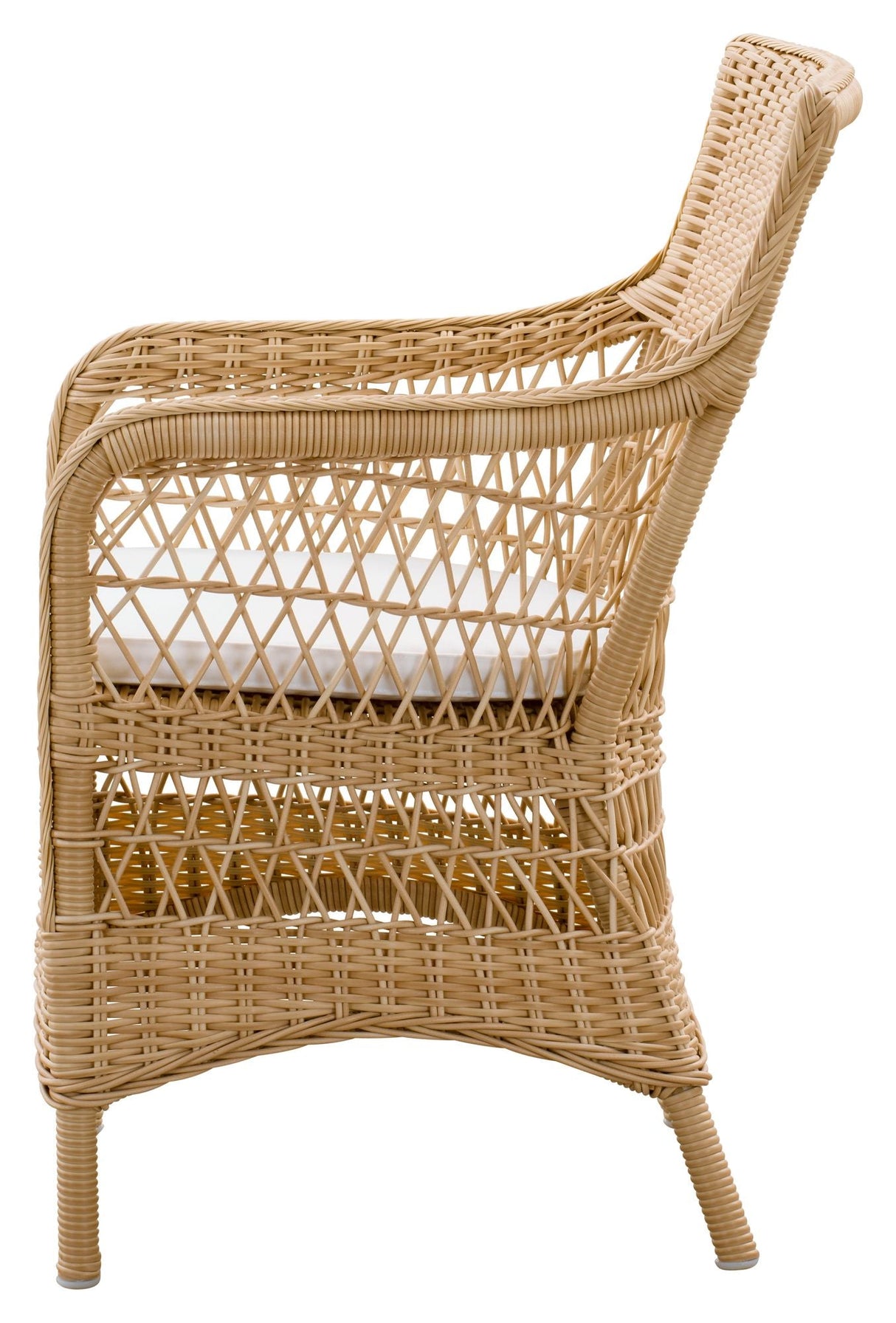 Marie Exterior Wicker Chair w/armrests, Nature