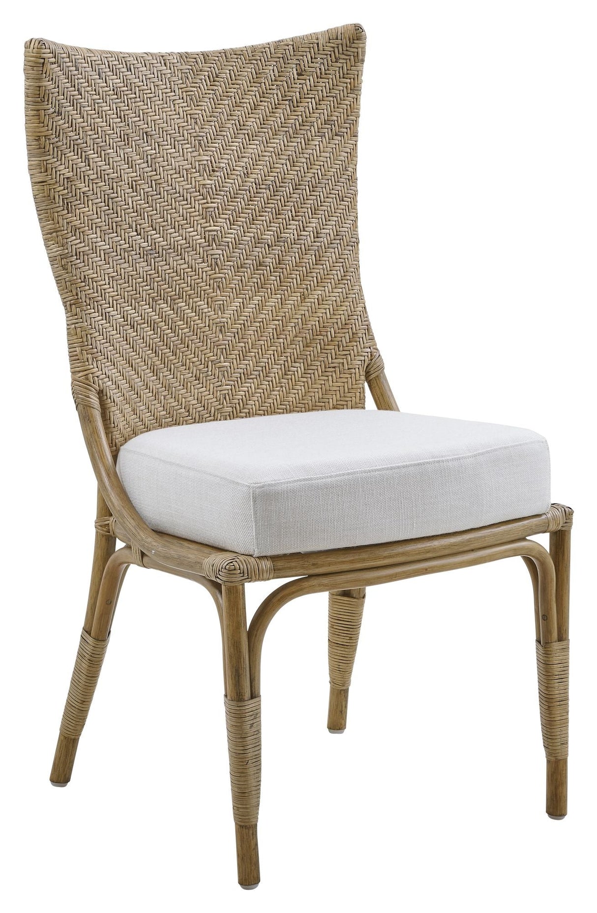 Melody Dining Chair, Rattan, Antique