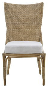 Melody Dining Chair, Rattan, Antique