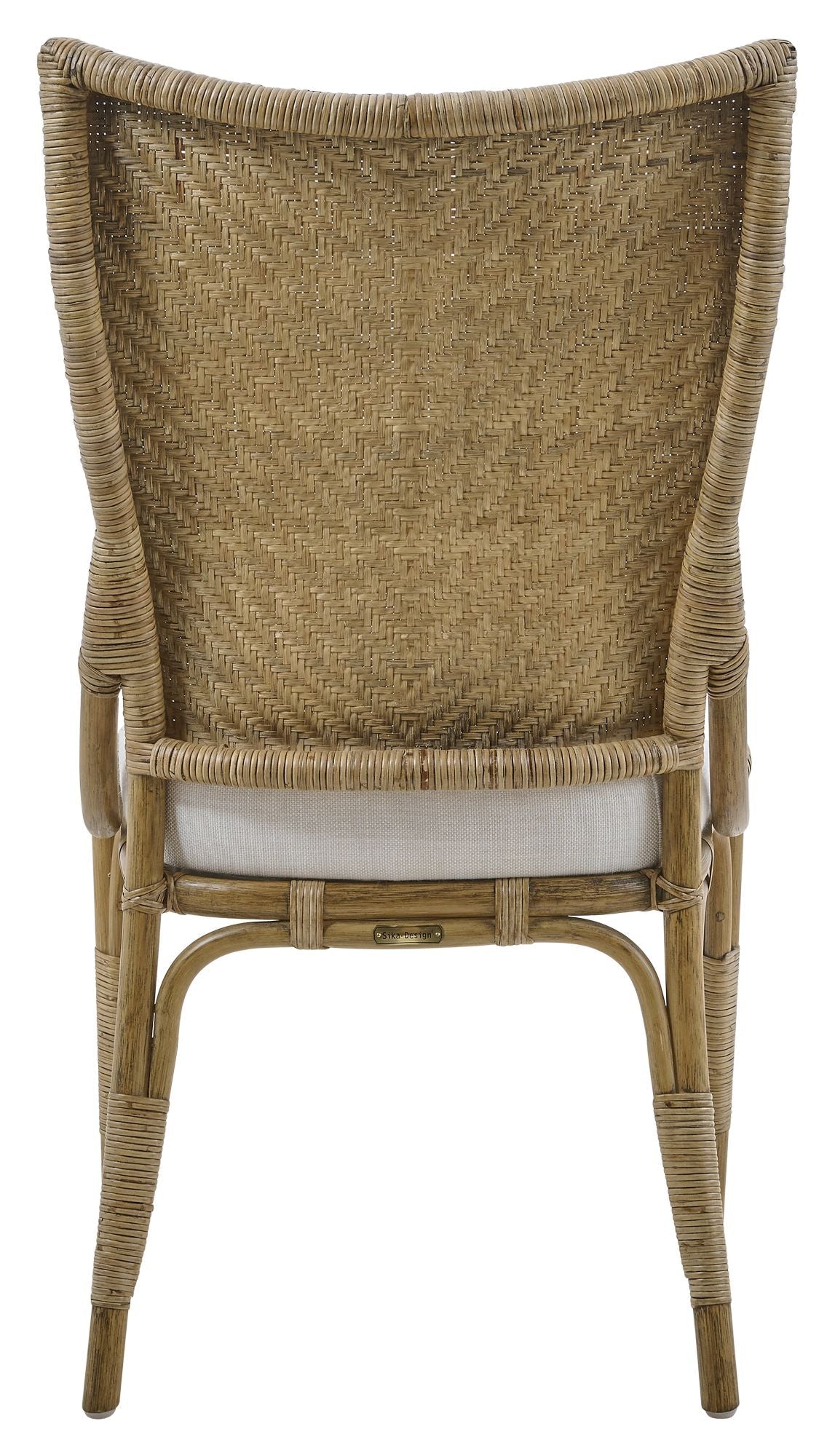 Melody Dining Chair, Rattan, Antique