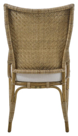 Melody Dining Chair, Rattan, Antique