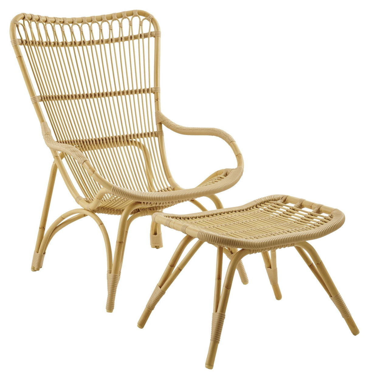 Monet Exterior Footstool, Alu-Rattan