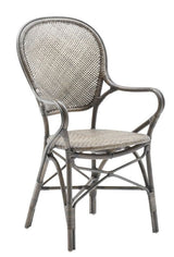 Rossini Dining chair with armrests, Taupe