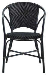 Valerie Exterior Garden Chair with armrests, Black