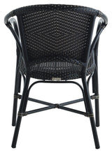 Valerie Exterior Garden Chair with armrests, Black