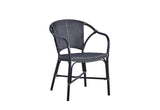 Valerie Exterior Garden Chair with armrests, Black