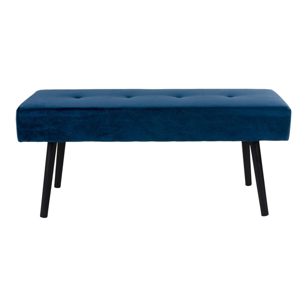 Skiby Bench with velvet, Dark blue