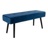 Skiby Bench with velvet, Dark blue