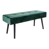 Skiby Bench with velvet, Dark green