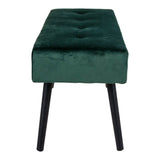 Skiby Bench with velvet, Dark green