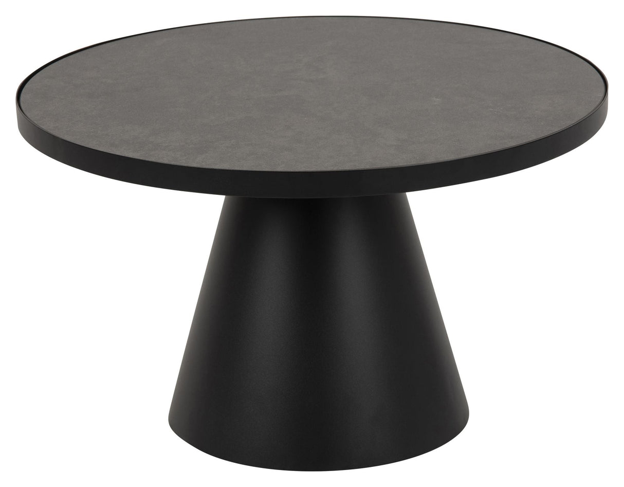 Soli Coffee Table Glass/Ceramic Fairbanks Black, Ø65